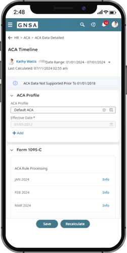 ACA Manager Software Mobile Device Screenshot